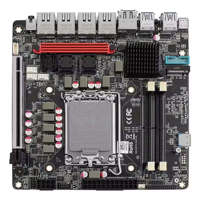 Lga 1700 Ddr5 Itx Motherboard - Motherboard vPro Q670 NAS Maksimal 6*NVMe