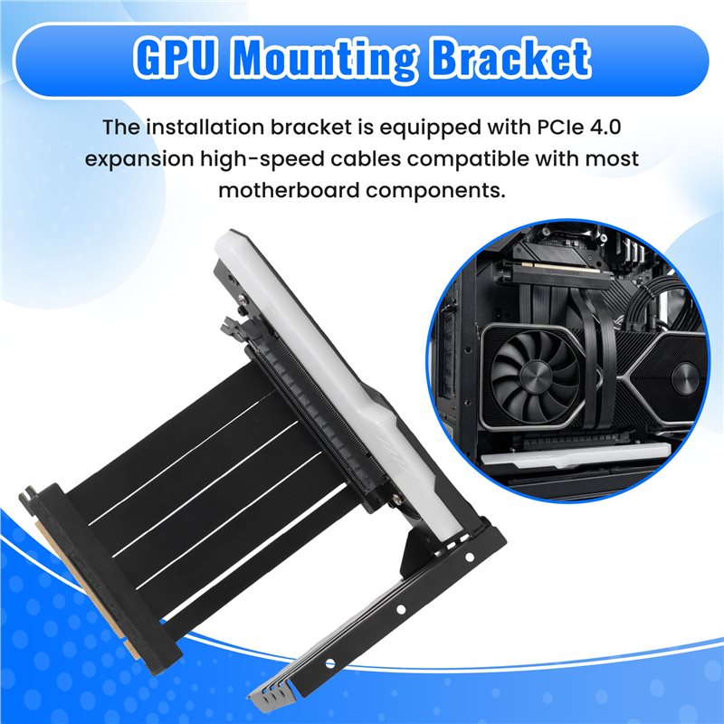 Braket Pemasangan GPU Vertikal - Pcie 4.0 X16 Riser Cable 90 Degree ulasan dan harga