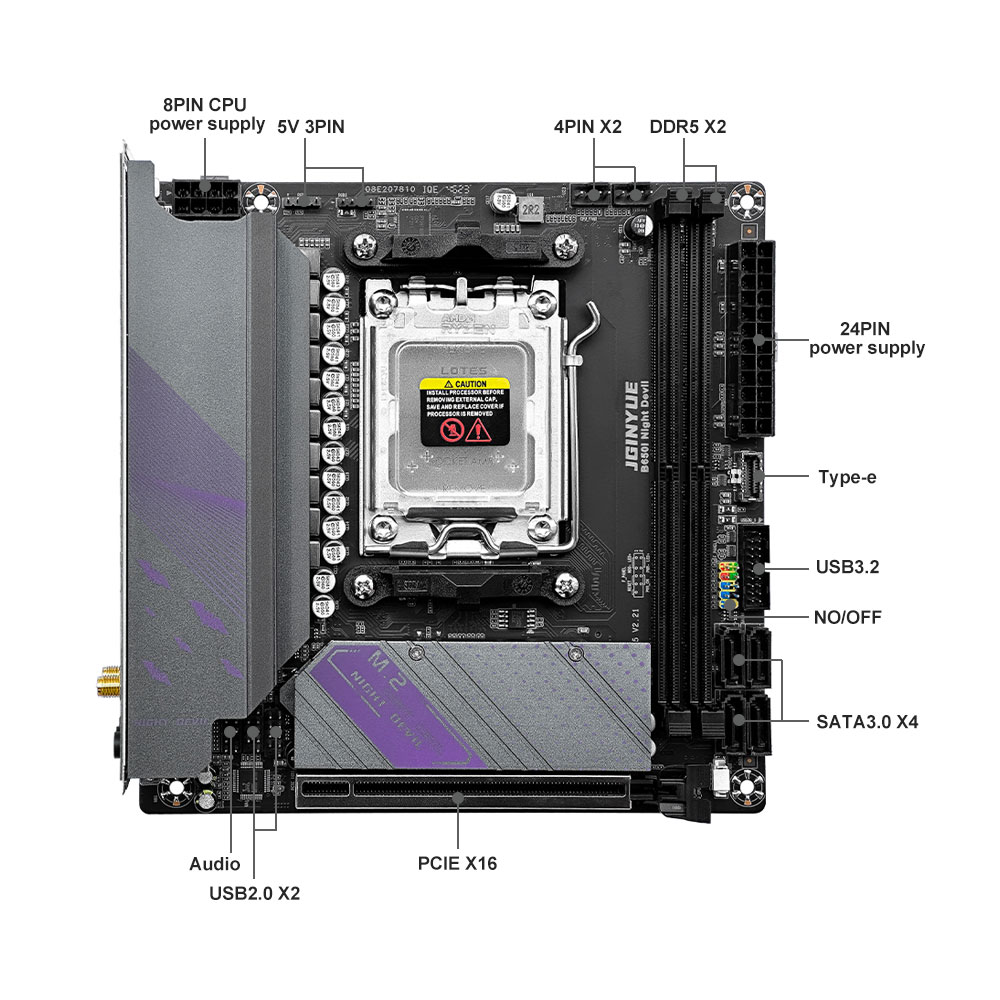 JGINYUE B650 ITX Motherboard D - B650 Itx Motherboard Wifi ulasan dan harga