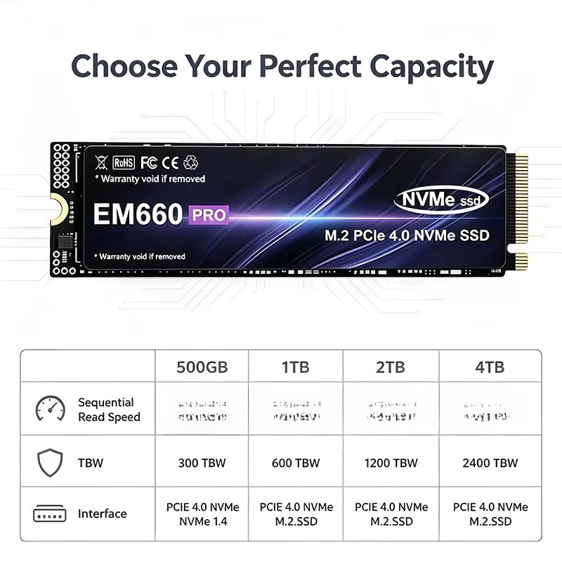 EM660 M.2 NVMe PCIe 4.0 SSD 50 - M.2 Nvme 4Tb Pcie 4.0 Ssd ulasan dan harga